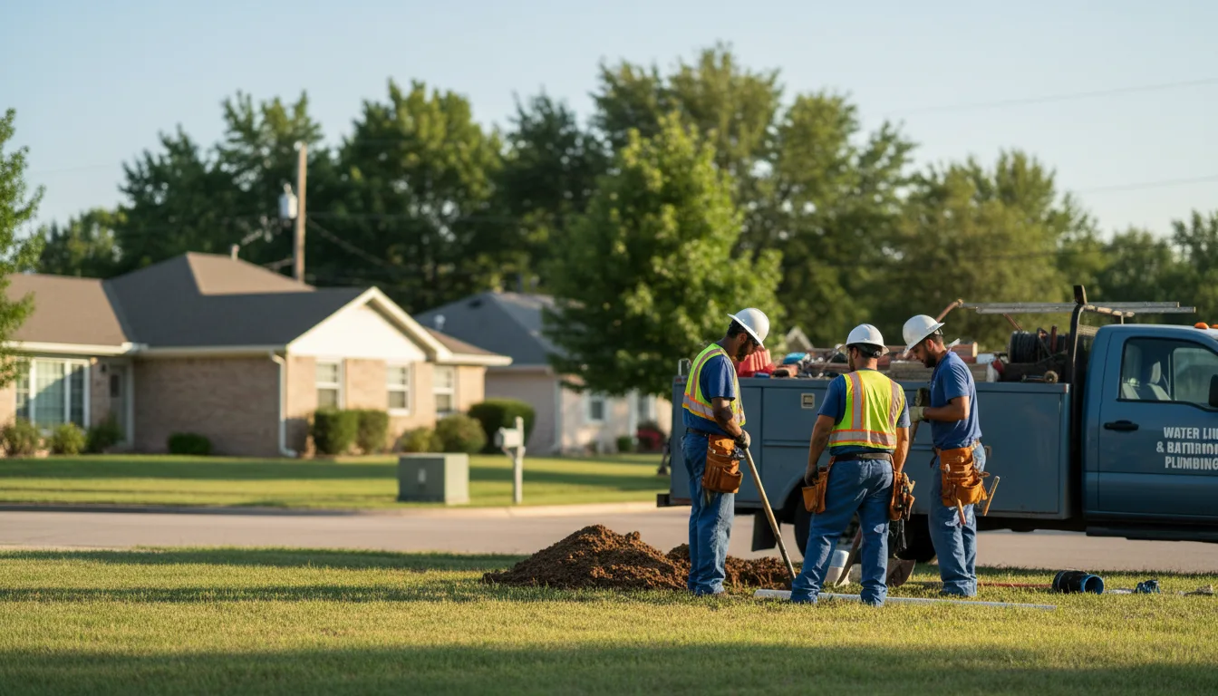 Residential water line and bathroom plumbing service in Kearny, AZ